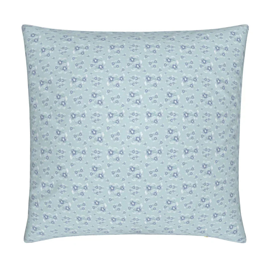 Luxury floral decorative pillow inspired by English cottage gardens with soft botanical detail and layered texture, designed for modern traditional interiors, cozy bedrooms, collected living spaces, and timeless cottage-style homes. Sustainably printed and handcrafted in England by Truett Designs.