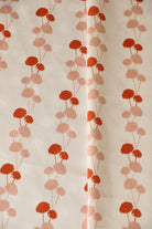 Luxury linear floral fabric with elegant dahlia vine pattern inspired by English gardens, ideal for drapery, upholstery, and refined layered interiors.