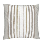 Brother Stripe in Neutrals Luxury Pillow by Truett Designs featuring an artistic stripe pattern in warm neutral tones. Handcrafted in England from sustainably printed luxury fabric, this designer decorative pillow adds structure, texture, and timeless elegance to sofas, beds, and accent chairs. A versatile favorite for interior designers, it pairs beautifully with florals, botanicals, grasscloth, natural linens, and tailored upholstery in luxury residential interiors.