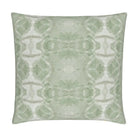 Trees Calm Jade Luxury Pillow by Truett Designs featuring an abstract botanical pattern inspired by oak leaf foliage in calming jade green and soft neutral tones. Handcrafted in England from sustainably printed luxury fabric, this designer decorative pillow brings organic texture, depth, and sophisticated color to sofas, beds, accent chairs, and window seats. A versatile accent for traditional, transitional, and modern interiors, ideal for interior designers seeking luxury throw pillows, artisan-crafted tex